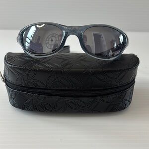 Oakley Fives Smoke Grey Sunglasses with cleaner bag